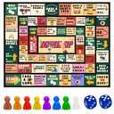 Pack of 2, Arflimar Drinking Board Games for Adults, Waterproof Rubber Mat Drink Up Board Games, Party Interactive Drinking Games or Game Night, Birthday, Family Play, Age 21+, 2-8 Players