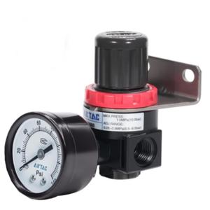 Air Pressure Regulator NPT 1/4" Airtac AR2000-2T Female Thread Source Treatment 0-140 PSI Adjustable,Bracket,Gauge