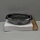 13” Roaster Pan with Lid and Rack, Small Enamel Roaster Pan with Oval Roasting Rack, Granite Baking Pot for Chicken, Turkey, Lamb, Heat Resistant, Oven/Dishwasher/All Stovetops Compatible