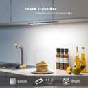 MYPLUS Under Cabinet Lights, 12" Touch Activated and Dimmable Aluminum LED Bar for Kitchen, Workbench and Desk, Cold White 6000K, Plug-in, Sliver