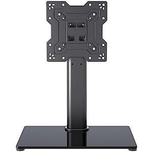XINLEI Universal TV Stand Base, Table Top TV Stand for 17-43 Inch LCD/LED TVs, Height Adjustable Monitor Mount Stand with Tempered Glass Base Holds up to 88lbs VESA 200x200mm, TS103