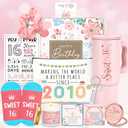 Sweet 16 Gifts for Girls Happy 16th Birthday Gifts for Girls Sweet Sixteen Gift for 16 Year Old Girl Trendy 2026 Pink 16 Year Old Girl Birthday Gift Ideas 16th Decoration for Granddaughter, Daughter