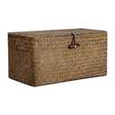 6 Woven Wicker Storage Bins with Lid Natural Seagrass Basket Boxes Multipurpose Home Organizer Bins Boxes for Shelf Organizer