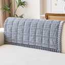 Faux Fur Sofa Arm Covers 2 Pack, Non-Slip Soft Fluffy Armrest Protectors for Couches,New Year Pet Friendly Furniture Covers, Slipcovers for Sectional Living Room(A Gray 2 PCS,24x36 in(60x90 cm))