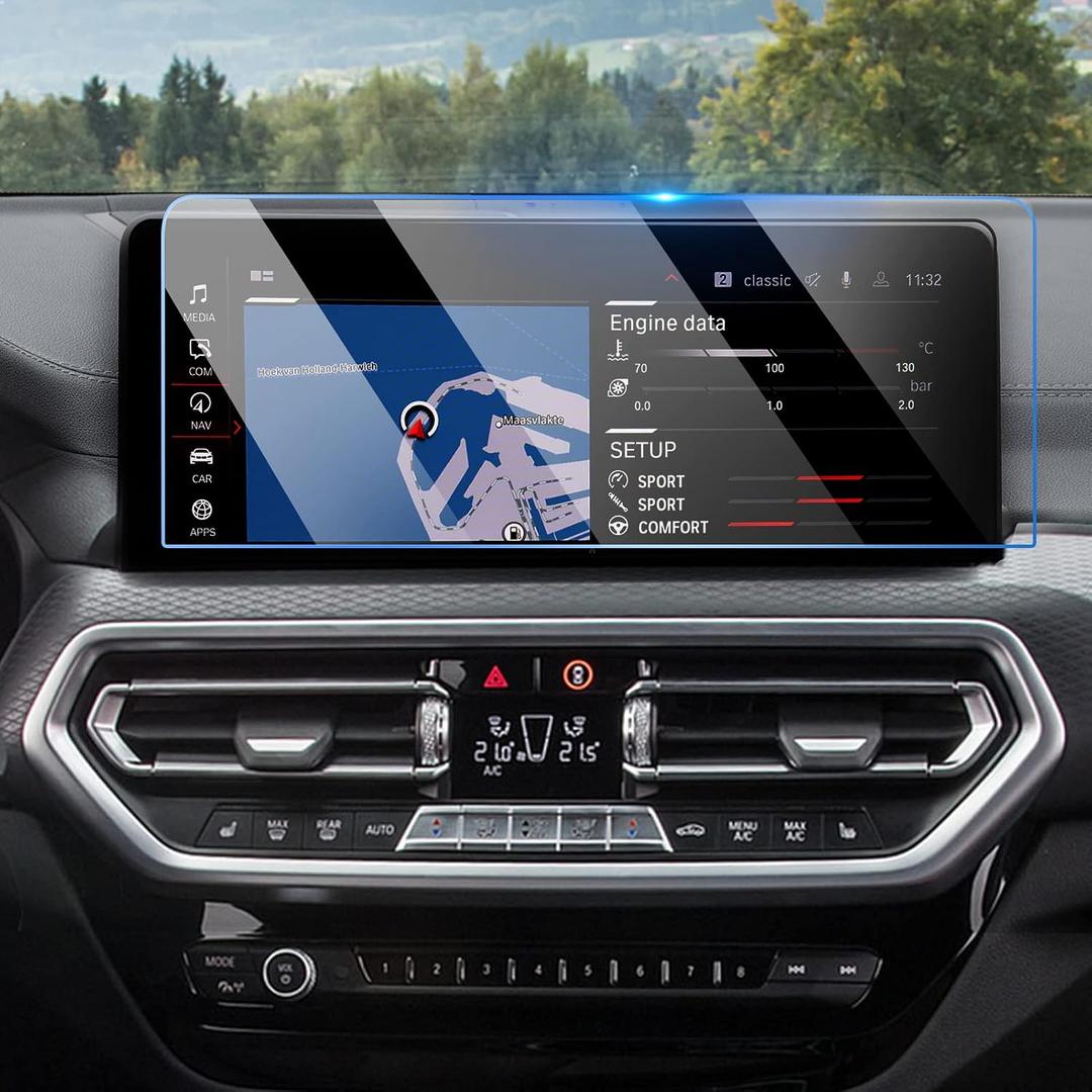 TTCR-II Compatible with 2022-2024 BMW X3 Screen Protector, for X4 Screen Protector 2022-2025, 12.3-Inch Tempered Glass Protective Film for X3 G01 and X4 G02