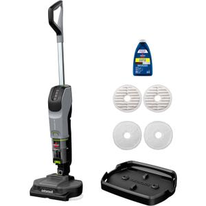 Bissell SpinWave + Vac Cordless, Hard Floor Spin Mop + Vacuum, Lay-Flat, Multi-Use Cleaning, Hard Floor Sanitize Formula Included