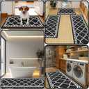Kitchen Mats for Floor 3 Piece Set,Soft Comfort Kitchen Runner Rugs Non Skid Washable,Farmhouse Kitchen Mats for Floor Sets,Kitchen Area Rug Floor Mat for Bathroom Entryway Indoor Door