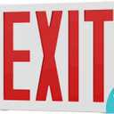 Exit Sign with Emergency Lights,LED Emergency Exit Light with Battery Backup,AC 120/277V, Commercial Emergency Lights Combo for Business Wall Or Ceiling Mount ETL Listed 1 Pack