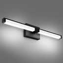 OKELI 24 Inch LED Light Fixture, 16W 6000K Dimmable Black Vanity Lights, Modern Bathroom Lighting Over Mirror - Cool White - Indoor