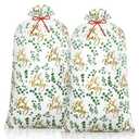 Leinuosen 2 Pcs 70 Inches Extra Large Bags Oversized Plastic Gift Bags with Ropes for Birthday Party Baby Shower Favors