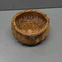 Small Wicker Flower Girl Basket with Handle Cute Easter Baskets Rustic Decorative Basket for Wedding and Home Decor