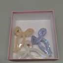 Mesovor 3 Pack Elegant Bow Hair Claw Clips, Nonslip 4.3" Large Hair Grip Hairclips for Thin and Thick | Acrylic Hair Strong Hold Hair Jaw Clamps (Mermaid Stripes)