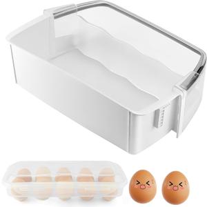 AAP73252202 Refrigerator Door Bin Compatible for L-G Ken-more Elite Refrigerator Parts by MIFLUS-Right AAP73252209 Ken-more Refrigerator Shelf Replacement-with Additional Egg Tray