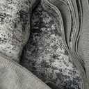 Abstract 10x14 Washable Rug: Modern Non Slip Area Rug Soft Carpet Foldable Distressed Stain Resistant Neutral Rugs for Living Room Bedroom Decor Large Indoor Farmhouse Rug 10'x14' Blue Gray