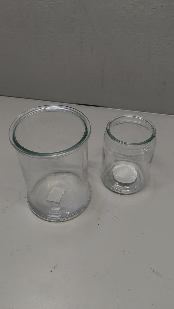 Glass Jars, Pack Of 4, Three Jars is 18 Oz, One Jar is 42 Oz