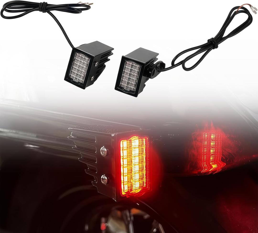 Amber Running Light with Yellow Turn Signal for Harley Softail 2018-2025, Ultra-Bright Dual-Intensity LED Rear Light, Plug-and-Play 1:1 Replacement for Low Rider S Street Bob Breakout