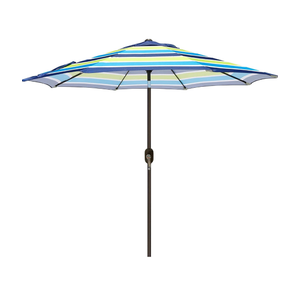 Blissun 9' Outdoor Patio Umbrella, Outdoor Table Umbrella, Yard Umbrella, Market Umbrella with 8 Sturdy Ribs, Push Button Tilt and Crank