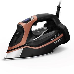 Rowenta Iron Steam Force Pro Steam Iron for Clothes, 1850 Watts, 5 Presets Smart Screen, Stainless Steel Soleplate, HighEfficiency Handheld Steamer Ironing, AntiDrip Protection, Black Copper, DW9580