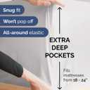 Extra Deep King Sheet Set - 4 Piece Breathable & Cooling Bed Sheets - Easily Fits 18 to 24 inch Mattress - Ultra Soft, Wrinkle & Fade Free w/ Extra Deep Pockets - Hotel Luxury Bedding - French Grey