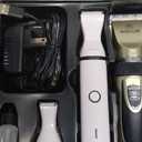 Oneisall Dog Clippers and Paw Trimmer Kit 2 in 1 Low Noise Cordless Dog Clippers for Grooming Pet Hair Trimmers for Small and Large Dogs, Cats Animals (Gold)