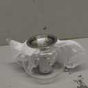 CNGLASS 900ml Glass Teapot with Removable Infuser,Clear Tea Kettle Stovetop Safe,Blooming and Loose Leaf Tea Maker