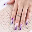4 x JODSONE Dark Purple Swirl Nail Art Liner Gel Polish,10ml Classic Color 3D Nail Art Pens Effect Nail Print Design with Thin Brush for French Tips Manicure Painting DIY at Home - LB17
