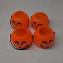 IMIKEYA 4pcs Plastic Pumpkin Buckets for Halloween Candy Cute Treat Storage for Parties Versatile Use As Candy Holders and Festive Decor Easy to Carry for Trick-Treating