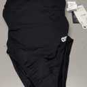 ARENA Women's Solid Team MaxLife Sports Swimsuit Lace Back One Piece Racing Bathing Suit Competition Training Athletic Swimwear, Black/White, US Size 30