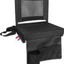 Stadium Seats for Bleachers with Back Support, Bleacher Chairs with Backs and Cushion Wide, Portable Folding Seats with Magnetic Bottom Strips, Includes Shoulder Strap - Black (1, Black) 