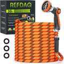 Garden Hose 50 ft, Water Hose Heavy Duty, Flexible Lightweight Non-Expanding Hose with 10 Function Sprayer, Leak-Proof, Burst-Resistant, High-Pressure, Anti-Kink, Garden Gifts for Men Women