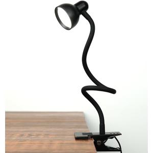 Clip-on Reading Light - 3 Color Modes, 10 Dimmable Brightness, Eye Care Clamp Desk Lamp with Flexible Gooseneck for Reading in Bed, Desk, Headboard, Computer (Black)