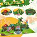 3D Greeting Pop Up 1st Birthday Card with light and music, dinosaur card For Boy, Nephew, Grandson, Son, Toddler, with Envelope, Message Card - Open it play: plays hit song 'Happy Birthday' (1st)