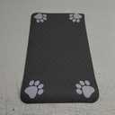 Pet Feeding Mat-Absorbent Pet Placemat for Food and Water Bowl, with Waterproof Rubber Backing, Quick Dry Water Dispenser Mat for Dog and Cat (20"x12", Striped Dark Gray)