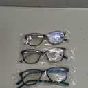 Reading Glasses for Women, 3-Pack Blue Light Computer Eyeglasses, Cat-Eye Fashion Full Frame with Spring Hinge Ladies Readers +3.0diopter (Clear)