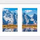 Vittanly 8x20 Collage Picture Frame, Displays 4Pcs 4x6 Pictures with Mat or 1Pcs 8x20 without Mat, Picture Frames Collage Wall Decor for Horizontal or Vertical Display, White, 1 Pack