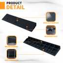Curb Ramps for Sidewalks 3.1" Rise Rubber Curb Ramps Threshold Ramp for Driveway Shed Ramp for Riding Mower Garage Ramp Door Threshold Ramp for Wheelchair 7000lbs Capacity