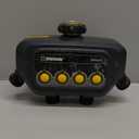 Melnor 65184AMZ Bluetooth Water Timer with 4-Zone Control, 12 Programmable Start Times, Watering Delay, Manual Mode, Weather-Resistant, 2 Piece Quick Connect Bundle, Black, Yellow