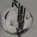 5-piece set of metal plant potted flower racks, heavy-duty flower pot plant racks of different sizes, iron flower racks, suitable for indoor and outdoor home decoration (Black) (5, Black)