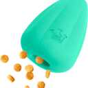 Chew King by Mammoth Premium Treat Dispensing Dog Toy, Durable Natural Rubber Chew Toy, Safety Air Vent, Interactive Enrichment Toy for Aggressive Chewers, XL - For Dogs 40-75lbs - Pack of 2 - Teal