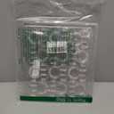 Shower Curtain Hooks, 12 Pcs Clear Shower Curtain Rings, Plastic Glide Roller Shower Hooks, Rust Proof Anti-Drop Shower Rings, Smooth Sliding Double Hooks for Bathroom Shower Rods Curtains