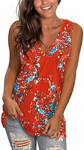 Womens Summer Tank Tops Cami Shirts Plus Size Womans Sleeveless Red 3XL