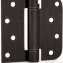 goldenwarm 3pack Oil Rubbed Bronze Door Hinges 4 Inch Self Closing Spring Door Hinge with Square & 5/8" Radius Corners - Adjustable Door Closing, Residential & Heavy-Duty Hardware