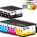 Miss Deer 950 951 Ink Cartridges Combo Pack, Compatible Replacement for HP 950XL 951XL HP950 HP951 XL for OfficeJet Pro 8600 8610 8100 8615 8620 8625 251dw Printers 12-Pack Black/Cyan/Magenta/Yellow