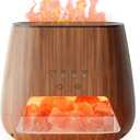2-in-1 Ultrasonic Aromatherapy Diffuser: Essential Oil Diffuser & Himalayan Salt Lamp, Quiet Scent Diffusers for Home with Cool Mist and Timer Settings
