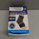 Copper Fit Rapid Relief & Hot/Cold Ankle Foot Wrap with Hot Cold Pack, Black, One Size Fits Most