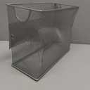 Vertical File Storage, Desktop Organizer, Hanging Files, Office, Metal Mesh, 12.25" L x 5.5" W x 10" H, Silver