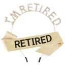 Retirement Party Decorations Gold Retired Headband Retired Tiara and Sash Retirement Crown Retirement Gift Happy Retired Decorations