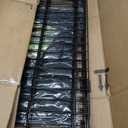 PJYuCien Dog Playpen with Bottom Pad - Metal Foldable Exercise Pen, 8 Panels 24" H x 24" W Indoor Outdoor Pet Fence Puppy Crate Kennel, Black