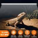 4 Pack T5 UVB Reptile Light Bulb, 34 Inch 39W 10.0, UVA UVB Fluorescent Tube T5 Reptile Light for Bearded Dragon