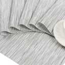 SHACOS Wedge Placemats Set of 8 Woven Vinyl Placemats for Small Round Table Place Mats Wipe Clean Non Slip Table Mats, Gray White